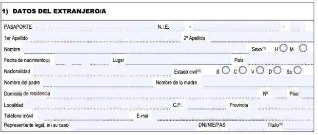 How to complete the EX15 form to get a NIE? | Vivre à Valencia